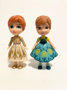 Disney Princess Frozen Anna Poseable Mini Doll Toddler Miniature 3” Figure JAKKS